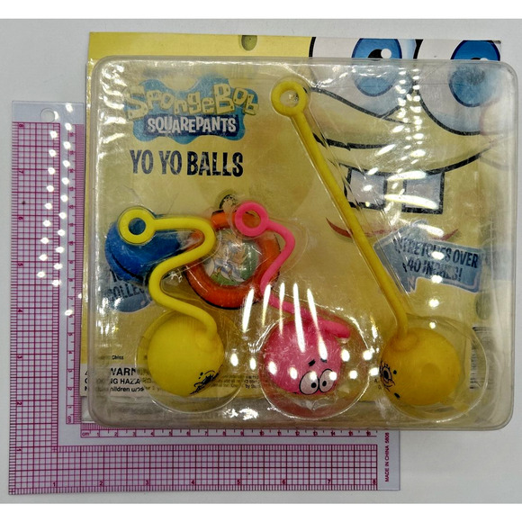 Vintage Vending Display Board Spongebob Yo Yo Balls 0150 - Picture 1 of 2